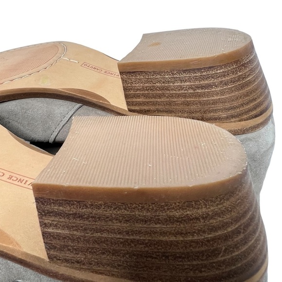 VINCE CAMUTO Prism 2 V-Cut Leather Suede Ankle Booties Moto Western Women 7M - Picture 14 of 16